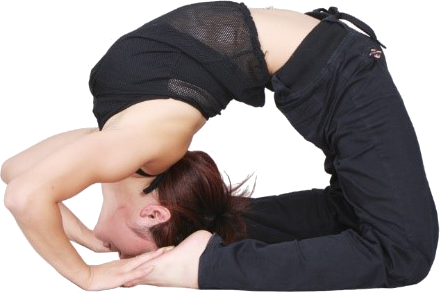 Junge Frau in Yogaposition