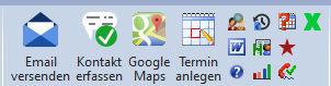 screenshot "Kunde Kommunikation" - ERP-Software