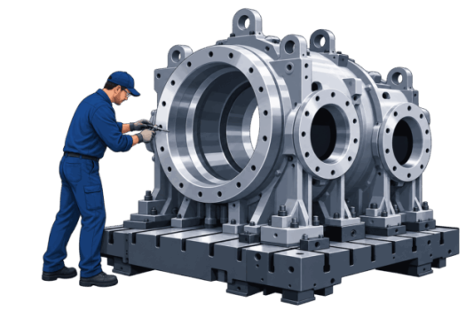 Beitragsbild ERP für Metallbauer. KI-generiertes Bild.